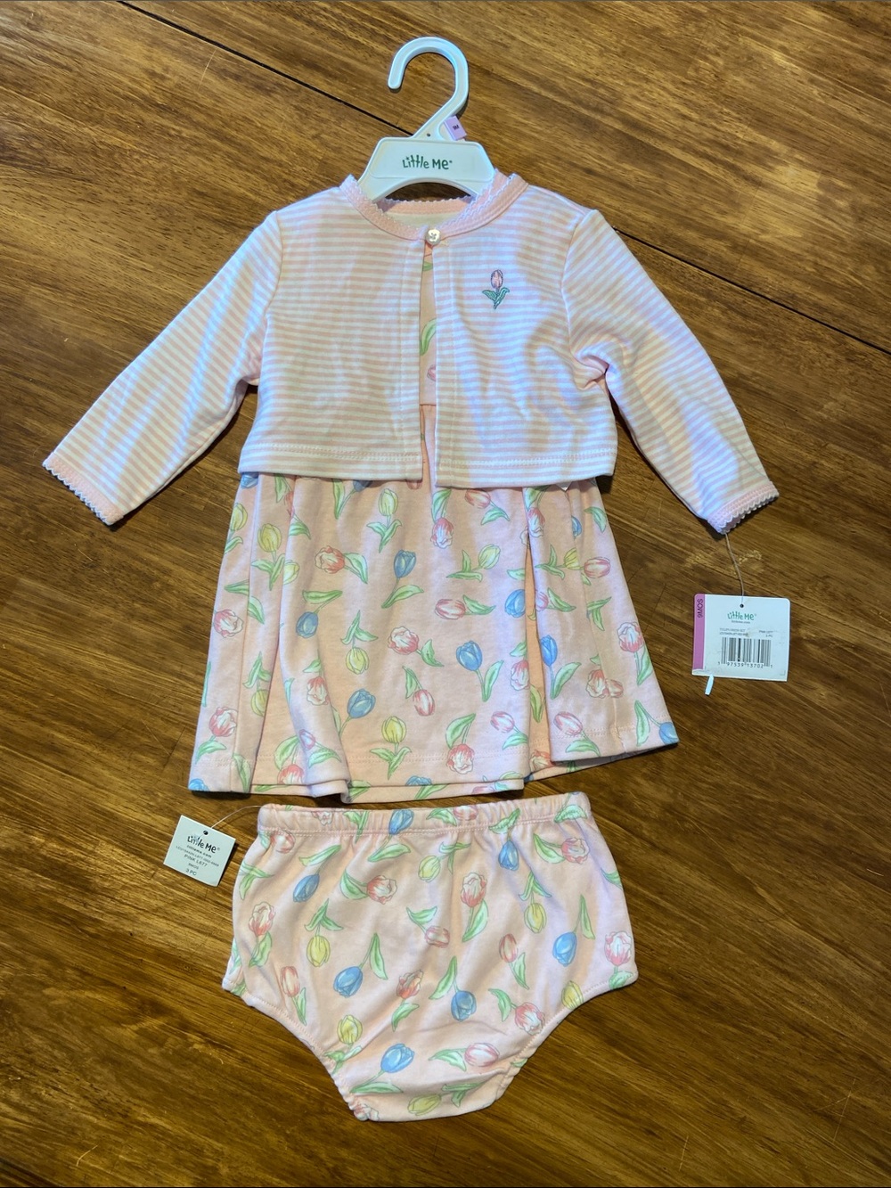 Little Me Pink Tulip Baby 3 Piece Set